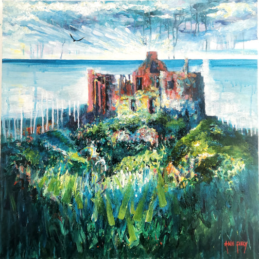 Towards Freedom - Original Painting Of Dunluce Castle, Northern Ireland By Ann Feely Artist